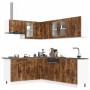 Mueble cocina Porto roble ahumado 11 pzas madera contrachapada en Armarios de cocina | Comprar online en Foru.es
