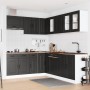 Mueble de cocina Kalmar negra 11 piezas madera contrachapada en Armarios de cocina | Comprar online en Foru.es