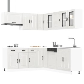 Mueble cocina Kalmar blanco brillo 11 pzas madera contrachapada en Armarios de cocina | Comprar online en Foru.es