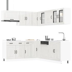 Mueble cocina Kalmar blanco brillo 11 pzas madera contrachapada en Armarios de cocina | Comprar online en Foru.es