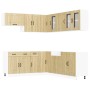 Mueble cocina Kalmar roble sonoma 11 pzas madera contrachapada en Armarios de cocina | Comprar online en Foru.es