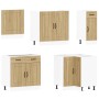 Mueble cocina Kalmar roble sonoma 11 pzas madera contrachapada en Armarios de cocina | Comprar online en Foru.es