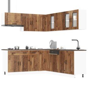Mueble cocina Kalmar madera vieja 11 pzas madera contrachapada en Armarios de cocina | Comprar online en Foru.es