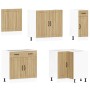 Mueble cocina Lucca roble sonoma 11 pzas madera contrachapada en Armarios de cocina | Comprar online en Foru.es