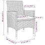 Set de comedor de jardín 3 pzas y cojines ratán sintético beige de vidaXL, Conjuntos de jardín - Ref: Foro24-3094901, Precio:...