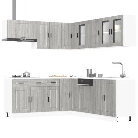 Mueble cocina Porto sonoma gris 11 pzas madera contrachapada en Armarios de cocina | Comprar online en Foru.es