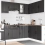 Mueble de cocina Kalmar negra 11 piezas madera contrachapada en Armarios de cocina | Comprar online en Foru.es