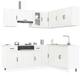 Mueble cocina Kalmar blanco brillo 11 pzas madera contrachapada en Armarios de cocina | Comprar online en Foru.es