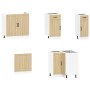 Mueble cocina Kalmar roble sonoma 11 pzas madera contrachapada en Armarios de cocina | Comprar online en Foru.es