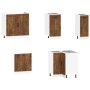 Mueble cocina Kalmar roble ahumado 11 pzas madera contrachapada en Armarios de cocina | Comprar online en Foru.es