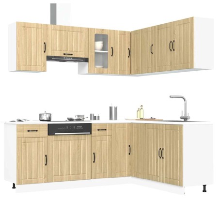 Mueble cocina Lucca roble sonoma 11 pzas madera contrachapada en Armarios de cocina | Comprar online en Foru.es