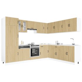 Mueble cocina Lucca roble sonoma 14 pzas madera contrachapada en Armarios de cocina | Comprar online en Foru.es