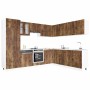 Mueble cocina Porto roble ahumado 14 pzas madera contrachapada en Armarios de cocina | Comprar online en Foru.es