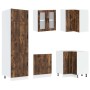 Mueble cocina Porto roble ahumado 14 pzas madera contrachapada en Armarios de cocina | Comprar online en Foru.es
