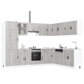 Mueble cocina Porto sonoma gris 14 pzas madera contrachapada en Armarios de cocina | Comprar online en Foru.es