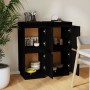 Aparador 2 uds madera maciza de pino negro 31,5x34x75 cm de vidaXL, Aparadores - Ref: Foro24-813389, Precio: 79,53 €, Descuen...