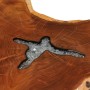 Mesa de centro de madera maciza de teca y polirresina 70x45 cm en Mesas de centro | Comprar online en Foru.es