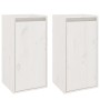Armario de pared 2 uds madera maciza de pino blanco 30x30x60 cm de vidaXL, Estantes y estanterías - Ref: Foro24-813488, Preci...