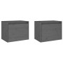 Armarios de pared 2 uds madera maciza pino gris 45x30x35 cm de vidaXL, Estantes y estanterías - Ref: Foro24-813440, Precio: 6...