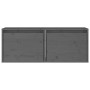 Armarios de pared 2 uds madera maciza pino gris 45x30x35 cm de vidaXL, Estantes y estanterías - Ref: Foro24-813440, Precio: 6...