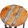 Mesa de centro de madera maciza de teca y polirresina 40x45 cm en Mesas de centro | Comprar online en Foru.es