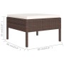 Set muebles de jardín 9 pzas y cojines ratán sintético marrón de vidaXL, Conjuntos de jardín - Ref: Foro24-3094423, Precio: 7...