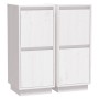 Aparador 2 uds madera maciza de pino blanco 31,5x34x75 cm de vidaXL, Aparadores - Ref: Foro24-813383, Precio: 67,55 €, Descue...