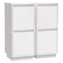 Aparador 2 uds madera maciza de pino blanco 31,5x34x75 cm de vidaXL, Aparadores - Ref: Foro24-813383, Precio: 66,96 €, Descue...