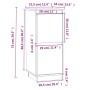 Aparador 2 uds madera maciza de pino blanco 31,5x34x75 cm de vidaXL, Aparadores - Ref: Foro24-813383, Precio: 67,55 €, Descue...