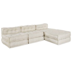 Sofá modular 4 pcs Crema tela en Decoración | Comprar online en Foru.es