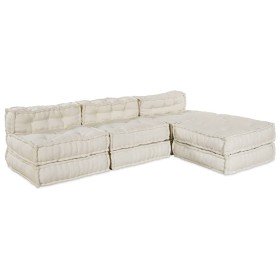 Sofá modular 4 pcs Crema tela en Decoración | Comprar online en Foru.es