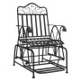 Banco balancín de acero negro 61 cm de vidaXL, Bancos de jardín - Ref: Foro24-318834, Precio: 139,30 €, Descuento: %