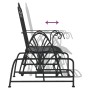 Banco balancín de acero negro 61 cm de vidaXL, Bancos de jardín - Ref: Foro24-318834, Precio: 139,30 €, Descuento: %