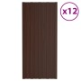 Panel de tejado acero galvanizado marrón 12 unidades 100x45 cm de vidaXL, Techo - Ref: Foro24-317217, Precio: 69,28 €, Descue...