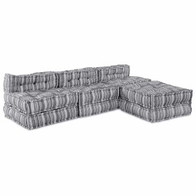 Sofá modular 4 pcs Impresión Gris tela en Decoración | Comprar online en Foru.es