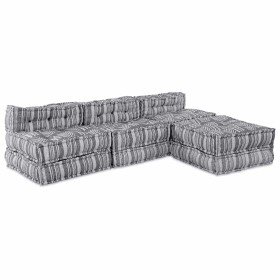 Sofá modular 4 pcs Impresión Gris tela en Decoración | Comprar online en Foru.es