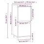 Aparador de madera maciza de pino marrón miel 31,5x34x75 cm de vidaXL, Aparadores - Ref: Foro24-813386, Precio: 40,35 €, Desc...