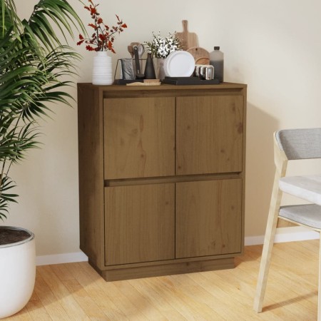 Aparador de madera maciza de pino marrón miel 60x34x75 cm de vidaXL, Aparadores - Ref: Foro24-813378, Precio: 65,51 €, Descue...