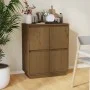 Aparador de madera maciza de pino marrón miel 60x34x75 cm de vidaXL, Aparadores - Ref: Foro24-813378, Precio: 64,77 €, Descue...