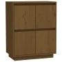 Aparador de madera maciza de pino marrón miel 60x34x75 cm de vidaXL, Aparadores - Ref: Foro24-813378, Precio: 64,77 €, Descue...