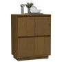 Aparador de madera maciza de pino marrón miel 60x34x75 cm de vidaXL, Aparadores - Ref: Foro24-813378, Precio: 64,77 €, Descue...