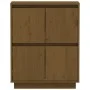 Aparador de madera maciza de pino marrón miel 60x34x75 cm de vidaXL, Aparadores - Ref: Foro24-813378, Precio: 64,77 €, Descue...