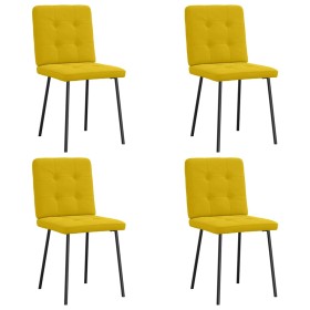 Sillas de comedor 4 unidades terciopelo amarillo en Sillas de comedor | Comprar online en Foru.es