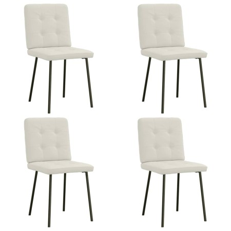 Sillas de comedor 4 unidades terciopelo crema en Sillas de comedor | Comprar online en Foru.es