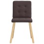 Sillas de comedor 4 unidades tela marrón oscuro en Sillas de comedor | Comprar online en Foru.es