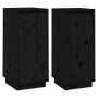 Aparador 2 uds madera maciza de pino negro 31,5x34x75 cm de vidaXL, Aparadores - Ref: Foro24-813359, Precio: 81,12 €, Descuen...