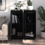 Aparador 2 uds madera maciza de pino negro 31,5x34x75 cm de vidaXL, Aparadores - Ref: Foro24-813359, Precio: 81,12 €, Descuen...