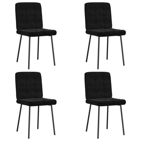Sillas de comedor 4 unidades terciopelo negro en Sillas de comedor | Comprar online en Foru.es