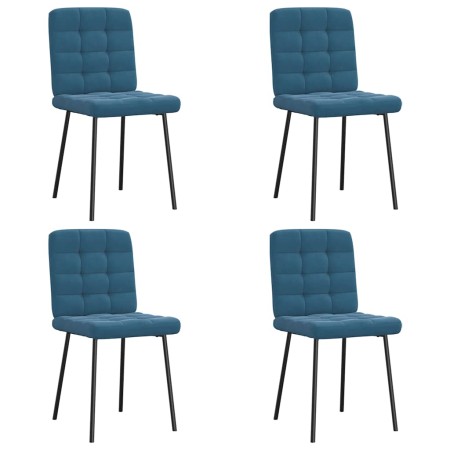Sillas de comedor 4 unidades terciopelo azul en Sillas de comedor | Comprar online en Foru.es