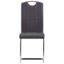 Sillas de comedor voladizas 2 unidades cuero sintético gris en Sillas de comedor | Comprar online en Foru.es